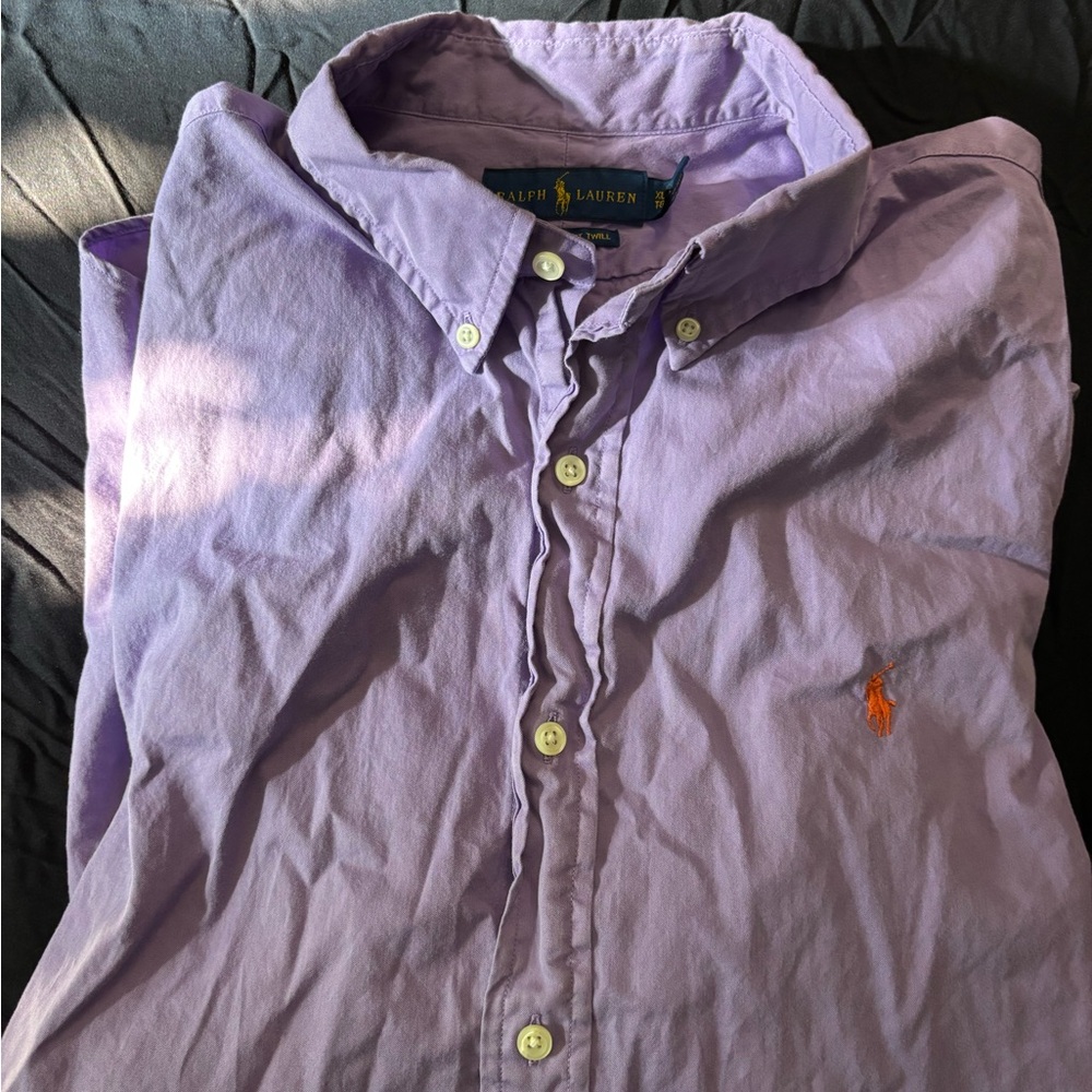 Ralph Lauren Men's Lavender Button Down Shirt